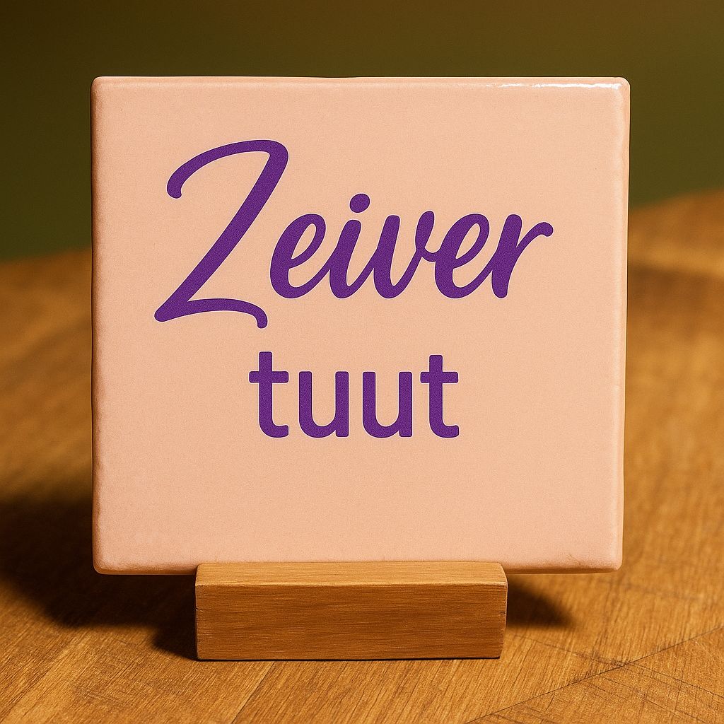 Tegeltje: Zeiver tuut 10x10cm