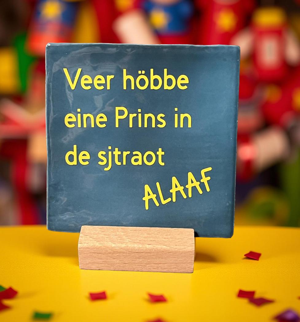 Tegel: Veer hubbe eine Prins in de sjtraot 10x10cm