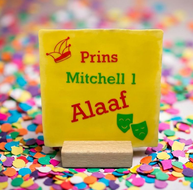 Carnaval tegeltje met eigen tekst