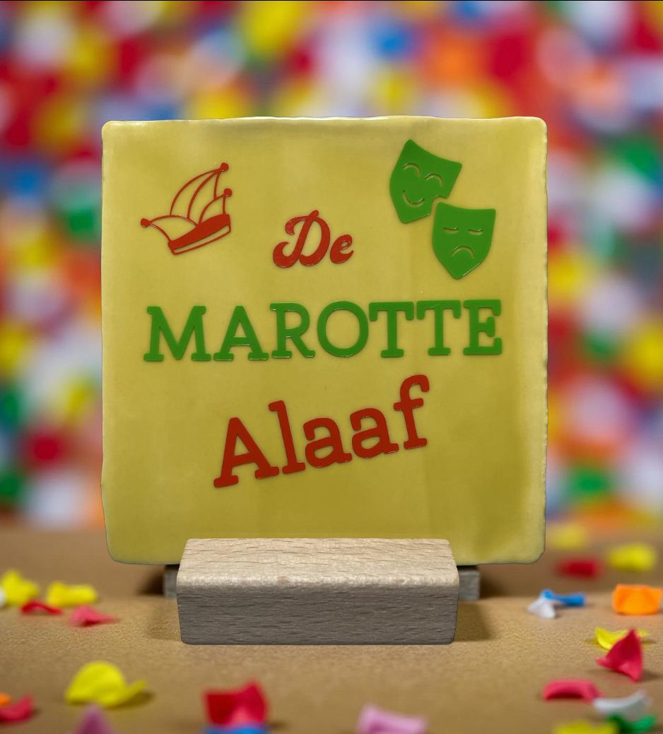 Carnaval tegeltje met je eigen vereniging of buurt