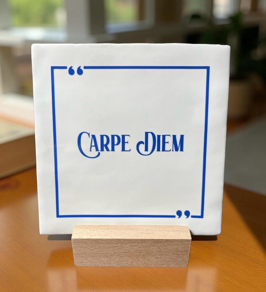 Tegeltje: Carpe Diem 10x10cm